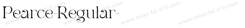 Pearce-Regular字体转换