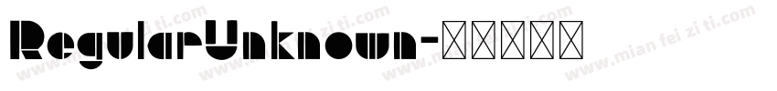 RegularUnknown字体转换