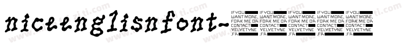 niceenglisnfont字体转换