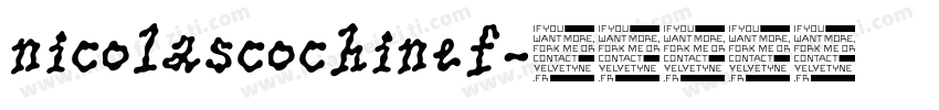 nicolascochinef字体转换