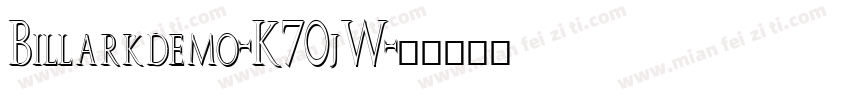Billarkdemo-K70jW字体转换