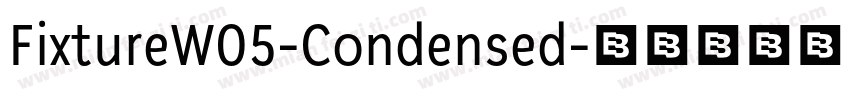 FixtureW05-Condensed字体转换