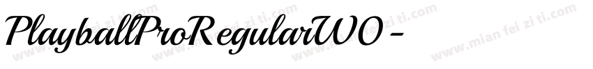 PlayballProRegularW0字体转换