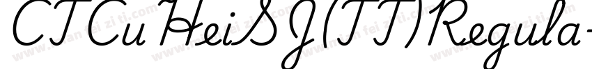 CTCuHeiSJ(TT)Regula字体转换