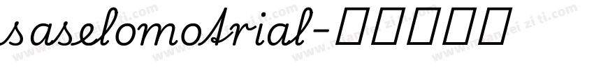 saselomotrial字体转换