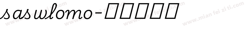 saswlomo字体转换