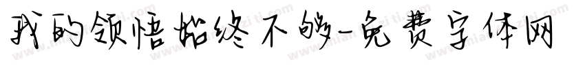 我的领悟始终不够字体转换
