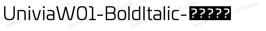 UniviaW01-BoldItalic字体转换