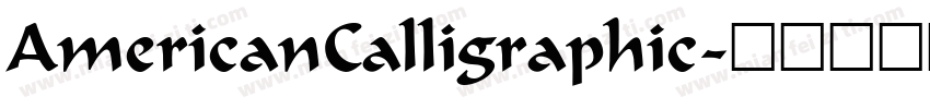 AmericanCalligraphic字体转换