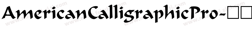 AmericanCalligraphicPro字体转换
