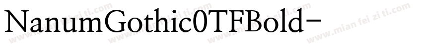 NanumGothic0TFBold字体转换