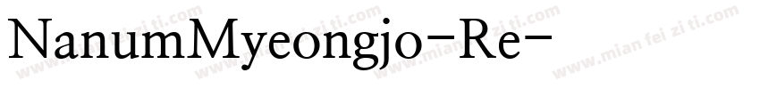 NanumMyeongjo-Re字体转换