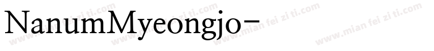 NanumMyeongjo字体转换