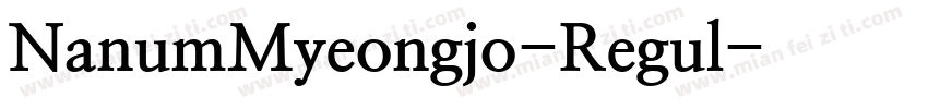 NanumMyeongjo-Regul字体转换