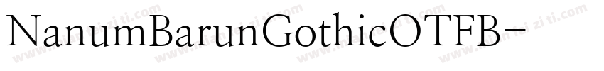 NanumBarunGothicOTFB字体转换