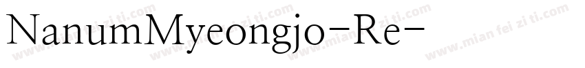 NanumMyeongjo-Re字体转换