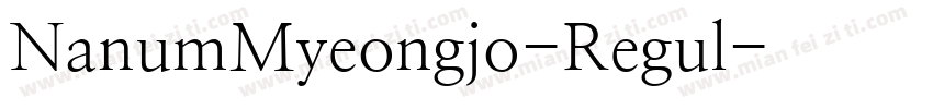NanumMyeongjo-Regul字体转换