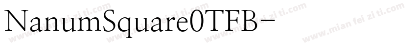 NanumSquare0TFB字体转换