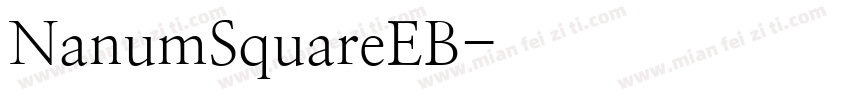 NanumSquareEB字体转换