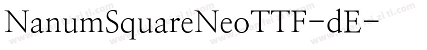NanumSquareNeoTTF-dE字体转换