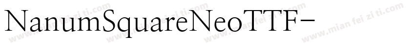 NanumSquareNeoTTF字体转换