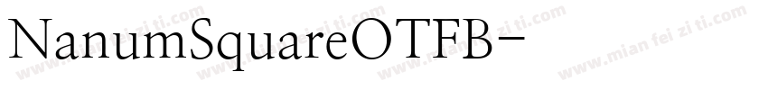 NanumSquareOTFB字体转换