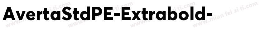 AvertaStdPE-Extrabold字体转换