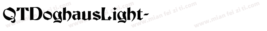 QTDoghausLight字体转换