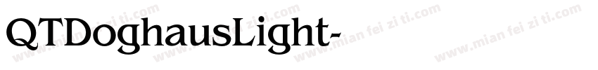 QTDoghausLight字体转换