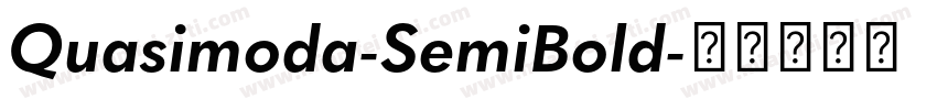 Quasimoda-SemiBold字体转换