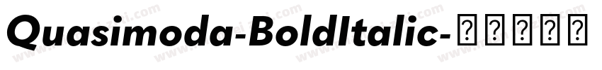 Quasimoda-BoldItalic字体转换