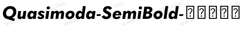 Quasimoda-SemiBold字体转换