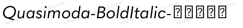 Quasimoda-BoldItalic字体转换