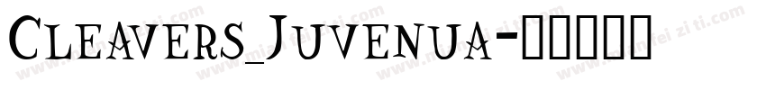 Cleavers_Juvenua字体转换