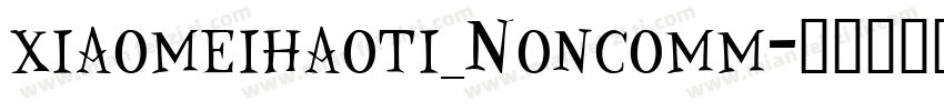 xiaomeihaoti_Noncomm字体转换