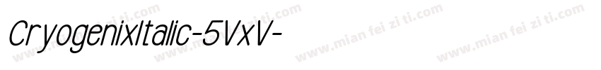 CryogenixItalic-5VxV字体转换