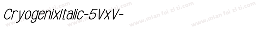 CryogenixItalic-5VxV字体转换