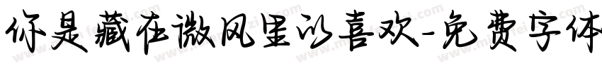 你是藏在微风里的喜欢字体转换