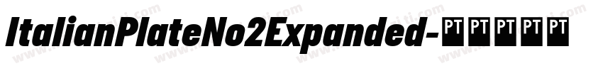 ItalianPlateNo2Expanded字体转换