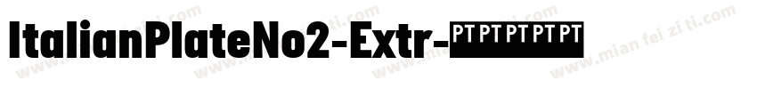 ItalianPlateNo2-Extr字体转换