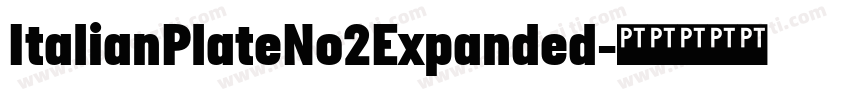 ItalianPlateNo2Expanded字体转换
