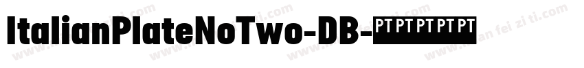 ItalianPlateNoTwo-DB字体转换