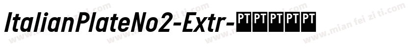 ItalianPlateNo2-Extr字体转换