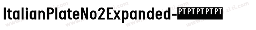 ItalianPlateNo2Expanded字体转换