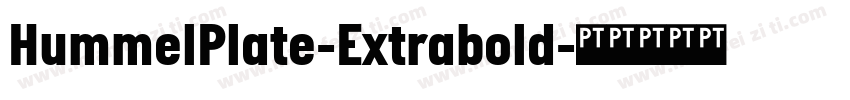 HummelPlate-Extrabold字体转换