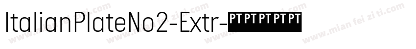ItalianPlateNo2-Extr字体转换