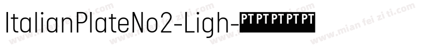 ItalianPlateNo2-Ligh字体转换