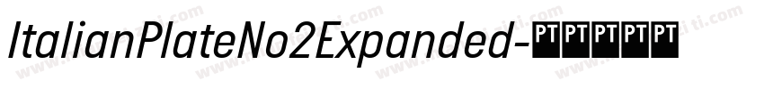 ItalianPlateNo2Expanded字体转换