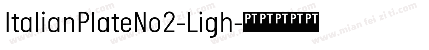 ItalianPlateNo2-Ligh字体转换