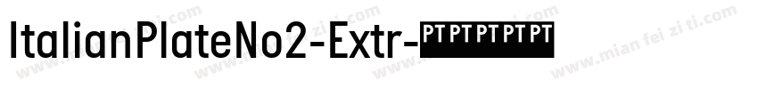 ItalianPlateNo2-Extr字体转换